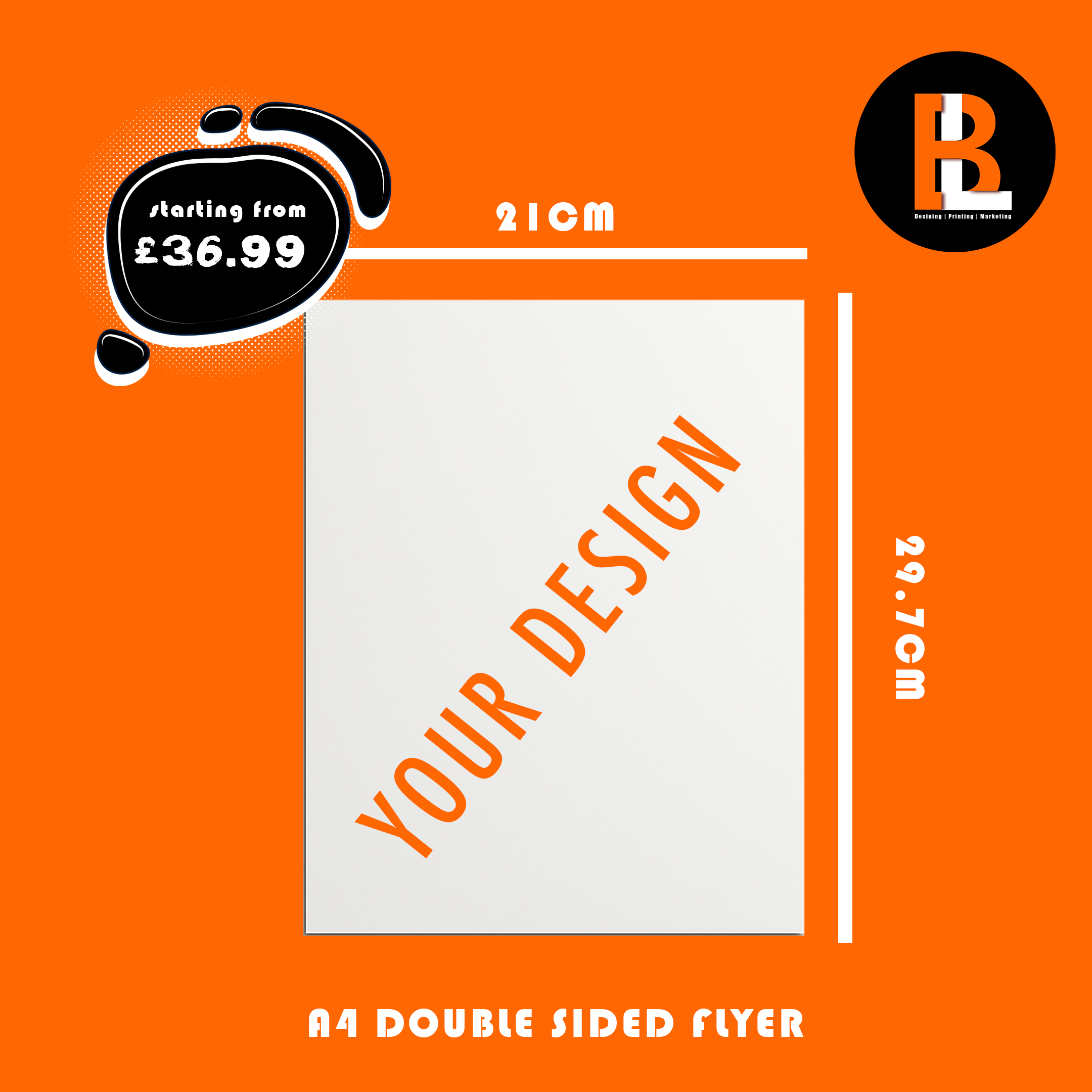 Flyers A4 — 200gsm Glossy Or Silk (Double‑Sided)  — Design + Print