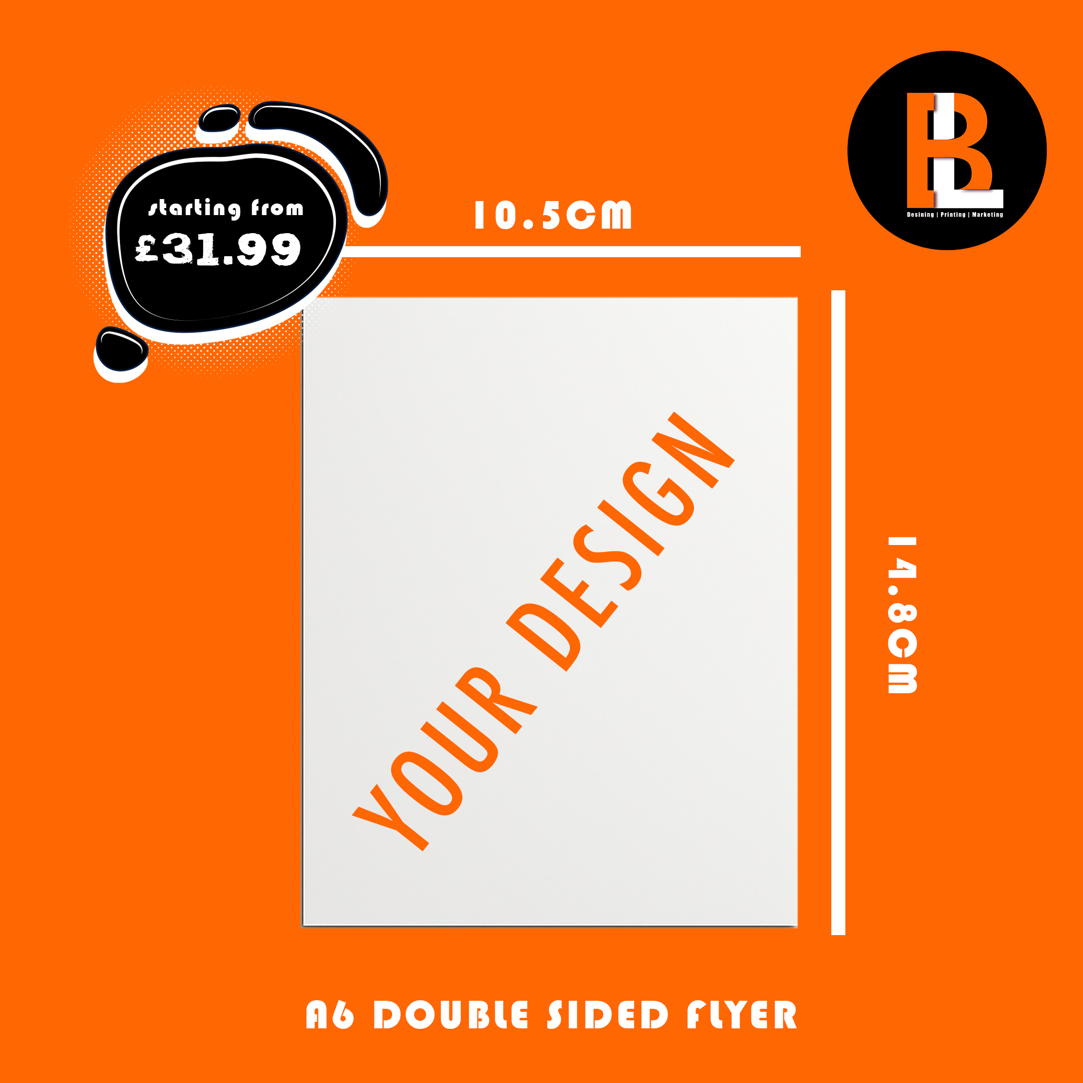 Flyers A6 — 200gsm Glossy Or Silk (Double‑Sided)  — Design + Print
